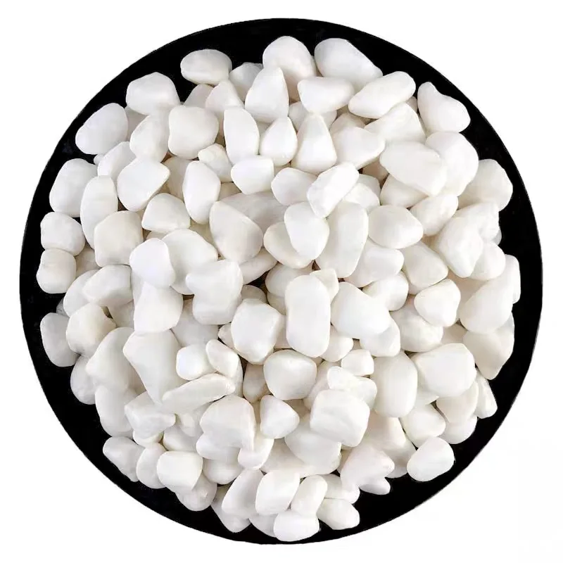 
The factory sells colorful flat pebbles Cobblestone paving Smooth little pebbles 