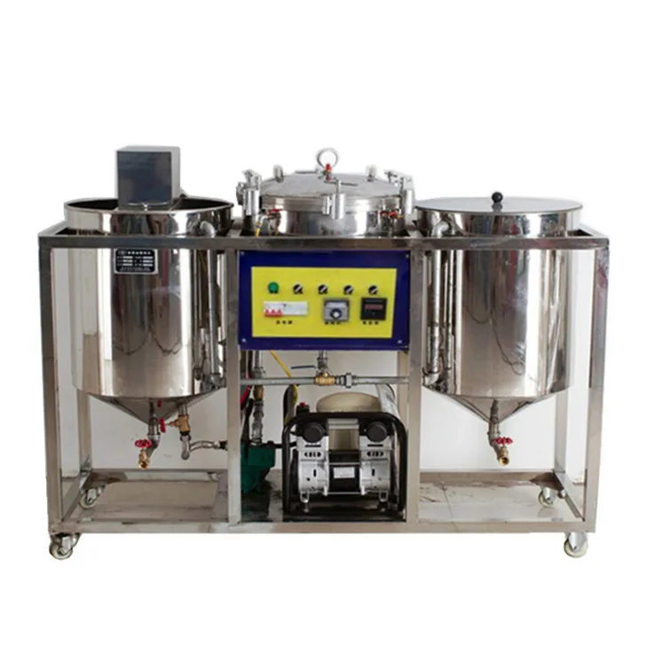 Promotion cheap sale 2 jars small scale edible cotton seeds oil refinery machine to refine vegetable oil