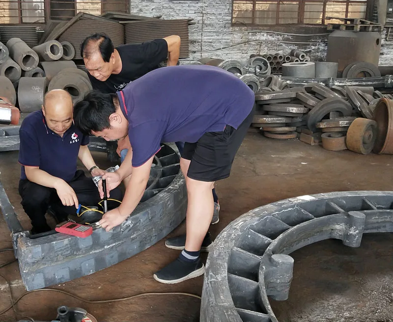 WangLi custom large ring gear grinding mill rotary kiln casting large rotating gear ring ball mill ring gear