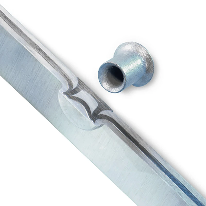 busbar fillister head steel iron semi tubular rivet for hydraulic self piercing riveting machine