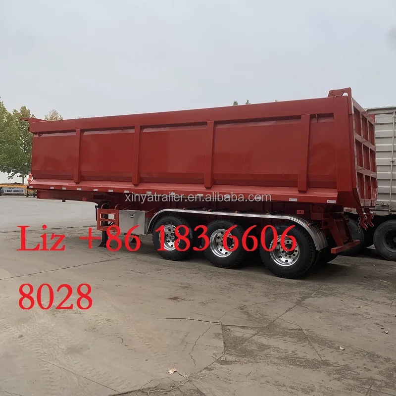 Tandam axle light tipper trailer for grain and fertilizer transport trailer