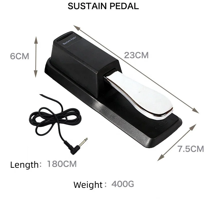 Professional Keyboard digital Piano Sustain Foot Pedal from china factory metal foot pedal instrument accessories