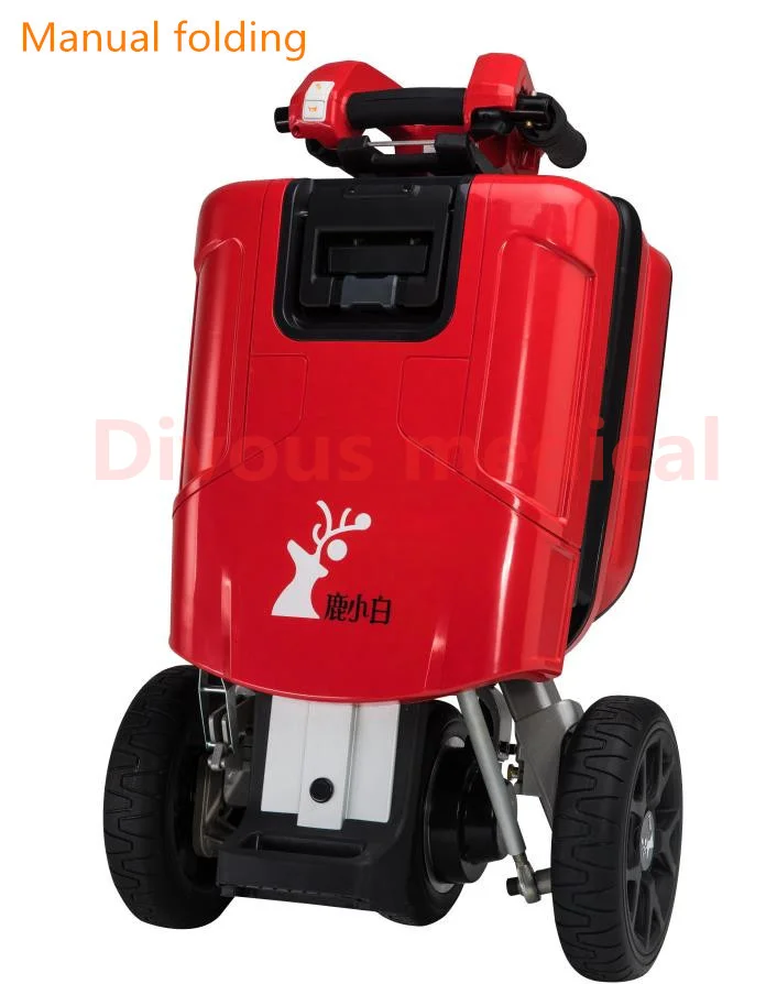 Luggage mini adult foldable elderly  electric tricycle disabled mobility scooter can be airplane