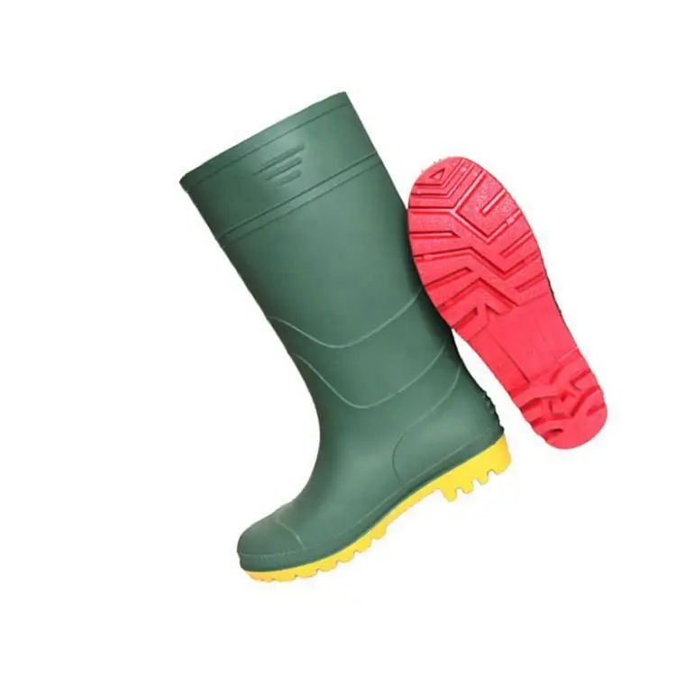 Waterproof oil acid alkali resistant pvc gum boots shock absorber rubber boot women shoes rain boots