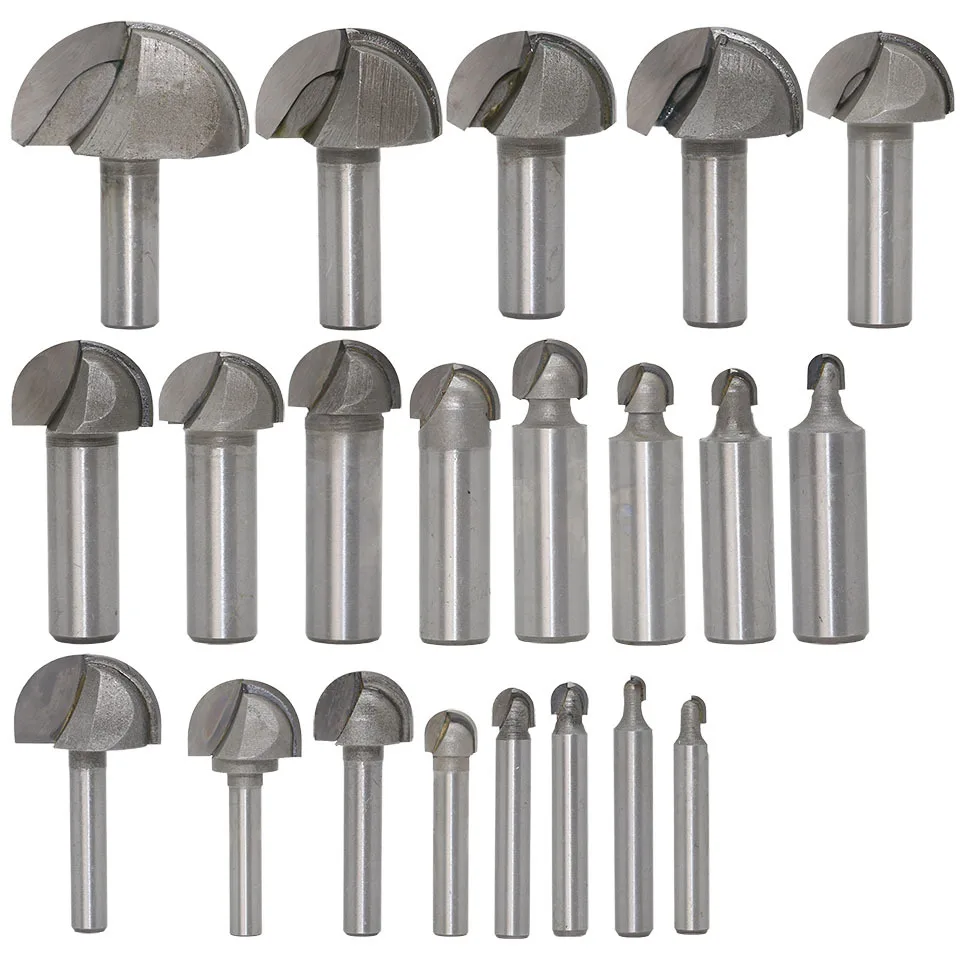 6.35mm 12.7mm CNC tools solid carbide round nose Bits Round Nose Cove Core Box Router Bit Shaker Cutter Tools