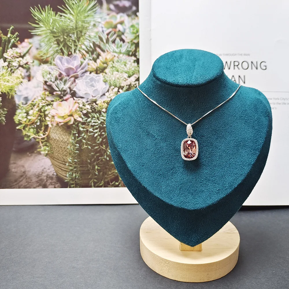 Fashion Accessories  Fuchsia Geometric Crystal Temperament Pendant Clavicle Chain For Best Friend Necklaces