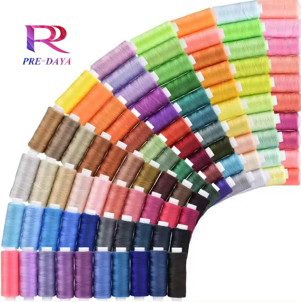 40/2 sewing thread 250 yards used 36-color polyester hand sewing thread for multi-functional sewing Line rayon embroidery thread