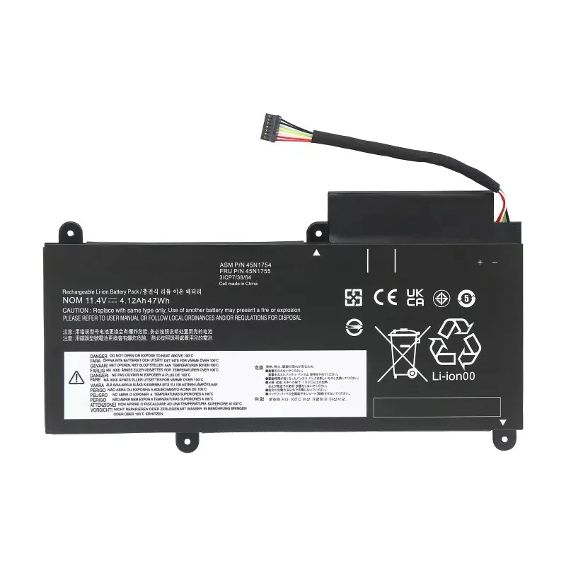 3 Cell Battery 45N1754 11.4V/47Wh Laptop Battery For Lenovo ThinkPad E450 E450C E460 E460C 45N1755 Notebook Battery Accessories