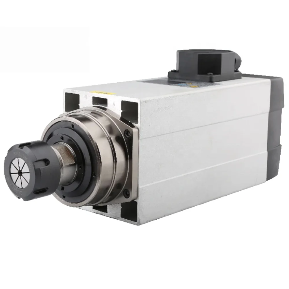 HQD 6KW 220v 380v CNC router spindle motor air cooling spindle 18000rpm 300hz 12.6A 2.39Nm cnc router using engraving wood