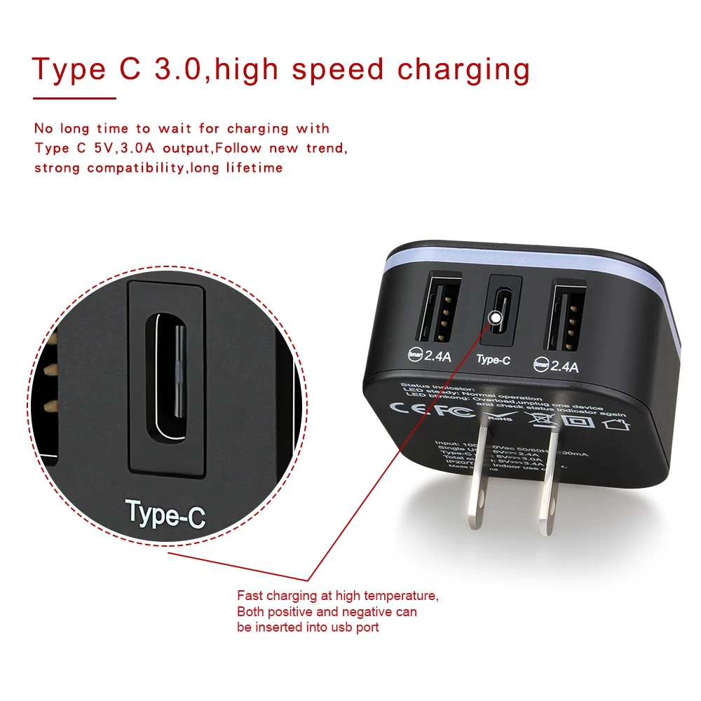  Разъем питания универсальная настенная розетка usb type c многопортовый путешествия умное устройство для