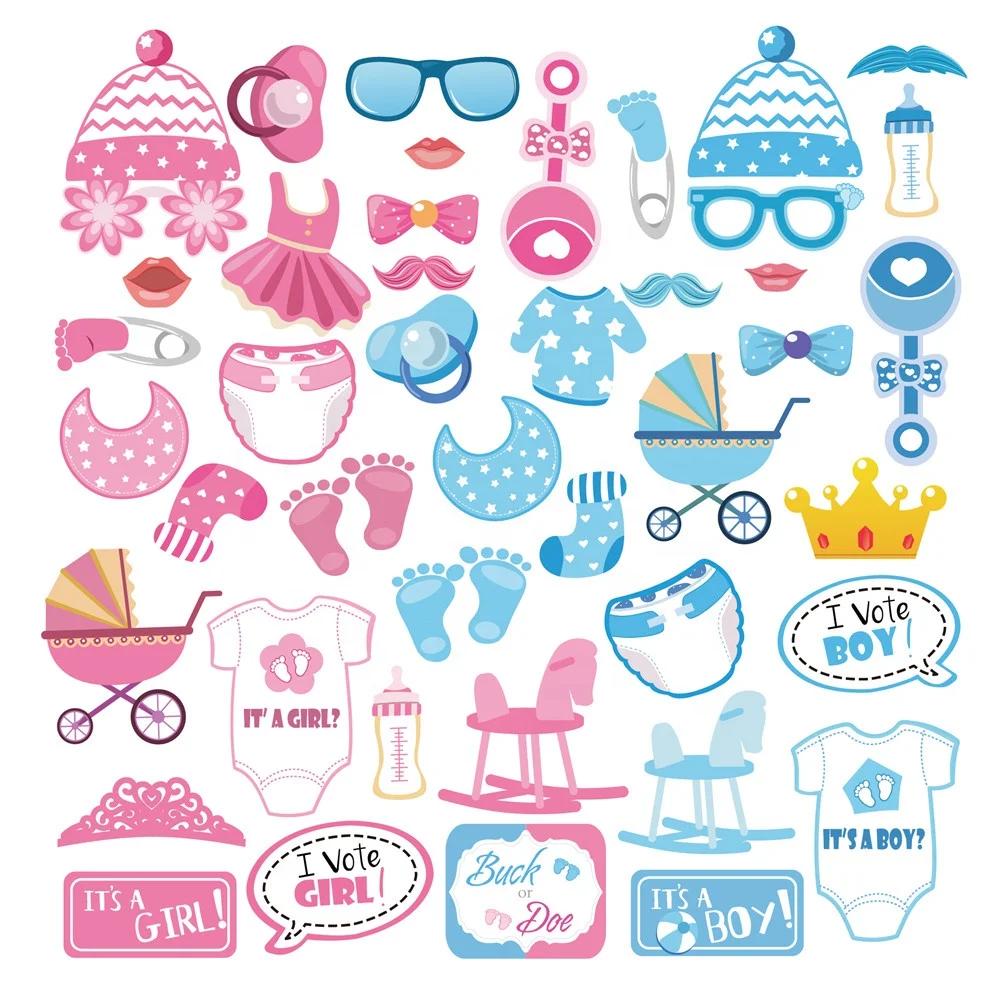 Factory wholesale baby shower decorations gender reveal banner buck or doe paper banner