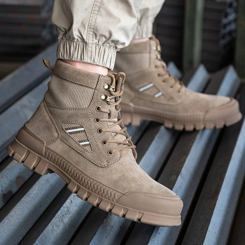 High quality black Leather Safety Shoes Industrial Cheap Work Shoes Security Shoes Steel toe