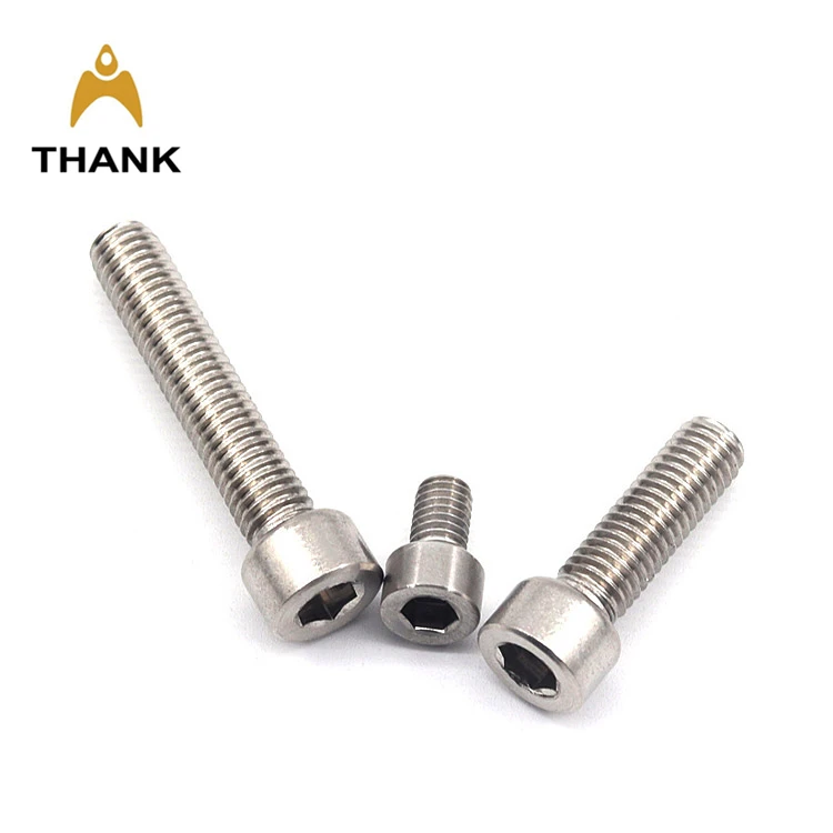 Din912 Metric fine thread hexagon stainless steel allen blank no knurling hex socket cap head screw bolt M2 M3 M6 M8 M12 M18 M24