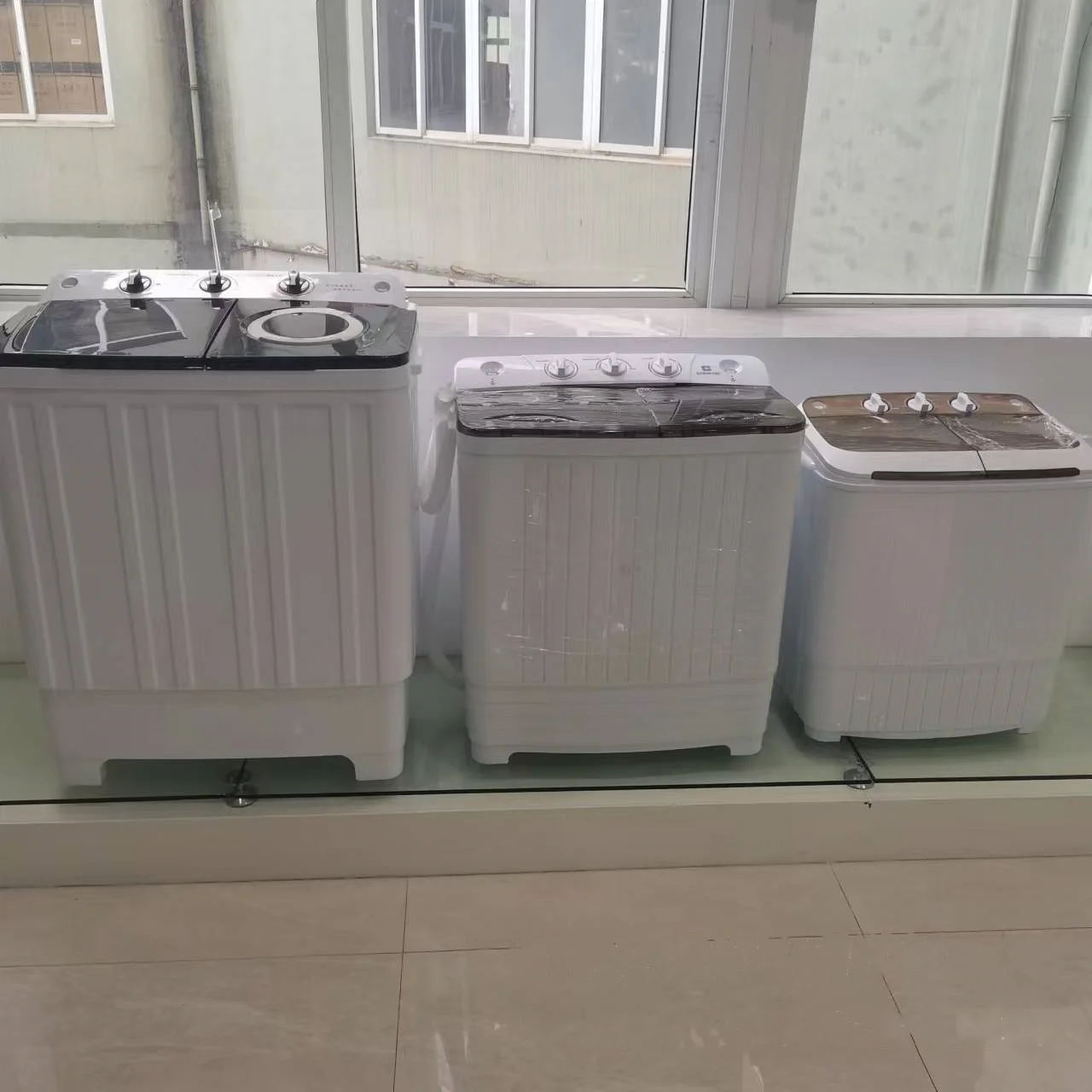 7.0kg Double Drum Electric Washing Machine Clothes Dryer Low Noise Top Loading Semi-Automatic Households Hotels New English