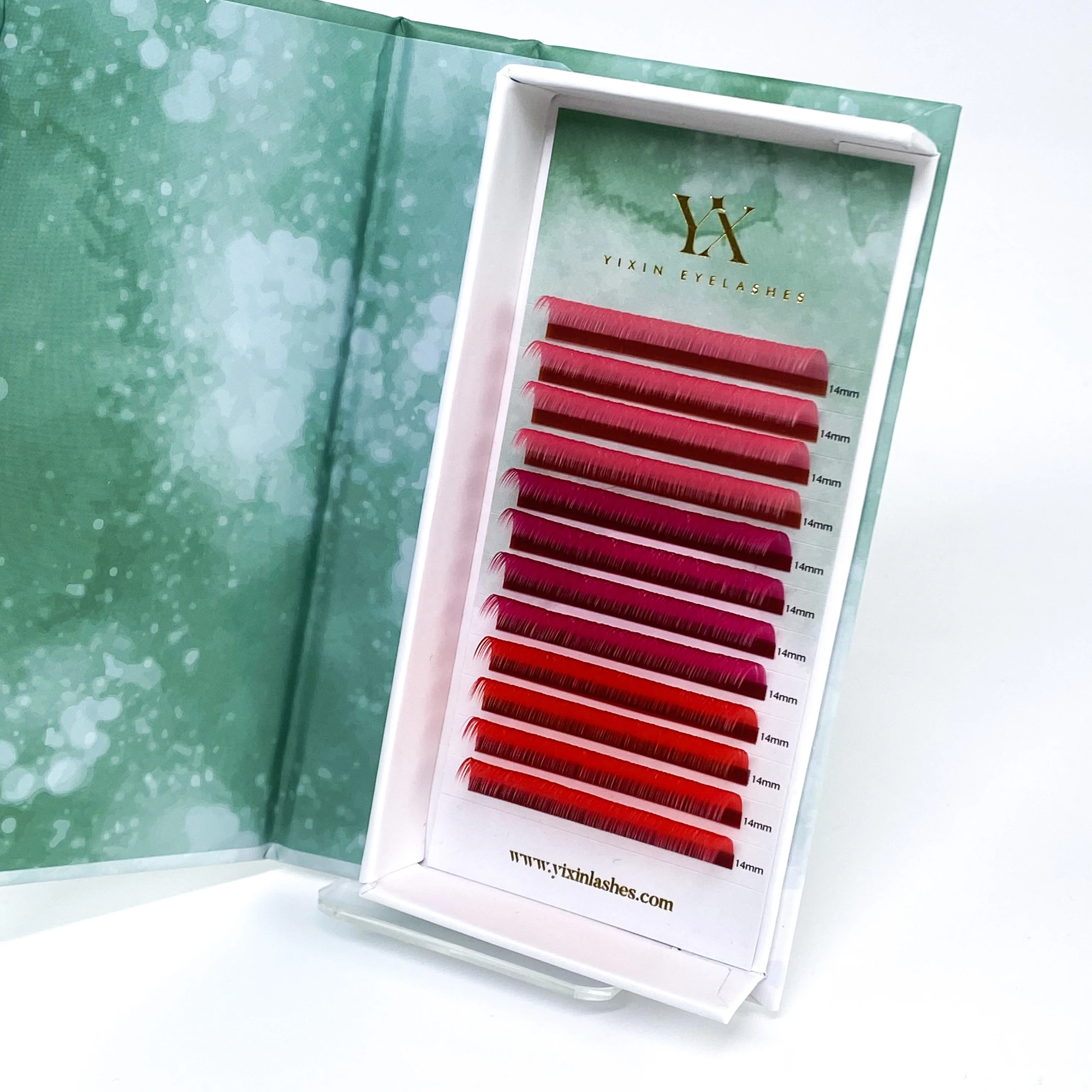 Оптовая продажа разноцветные ресницы с логотипом на заказ темные матовые корейские пушистые 0 05 ручной работы 07 Коричневые Ресницы