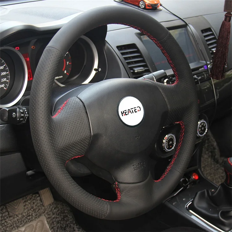 Steering Wheel Cover for Mitsubishi Lancer X 10 2007-2015 Outlander 2006-2013 ASX 2010-2013(Non-multifunctional) wholesale price