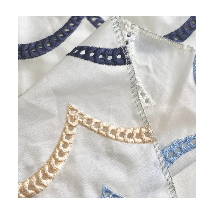 Новый дизайн, высокое качество, 100% хлопок, роскошная Цветочная вышивка, хлопковая ткань для женской одежды