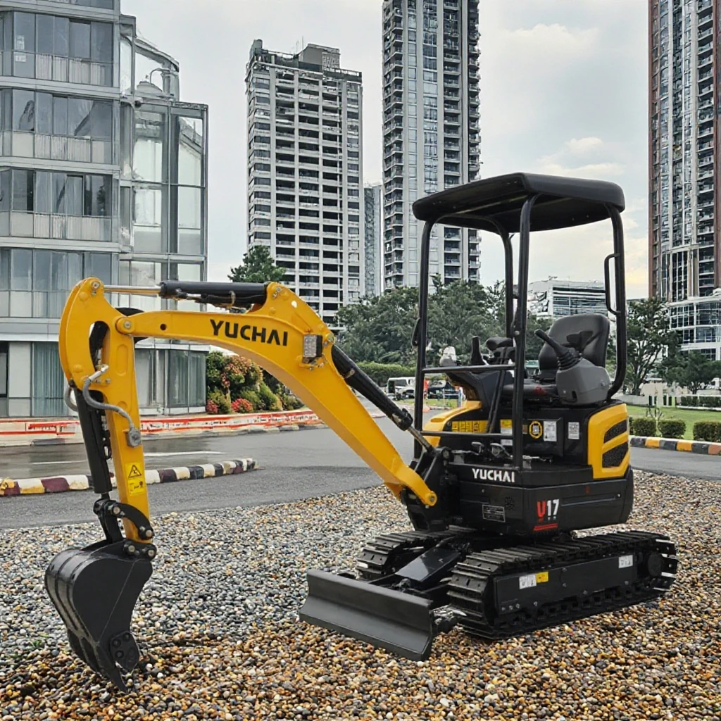 YUCHAI мини-экскаватор 1 8 тонн двигатель Kubota гусеничный экскаватор ферма китайский