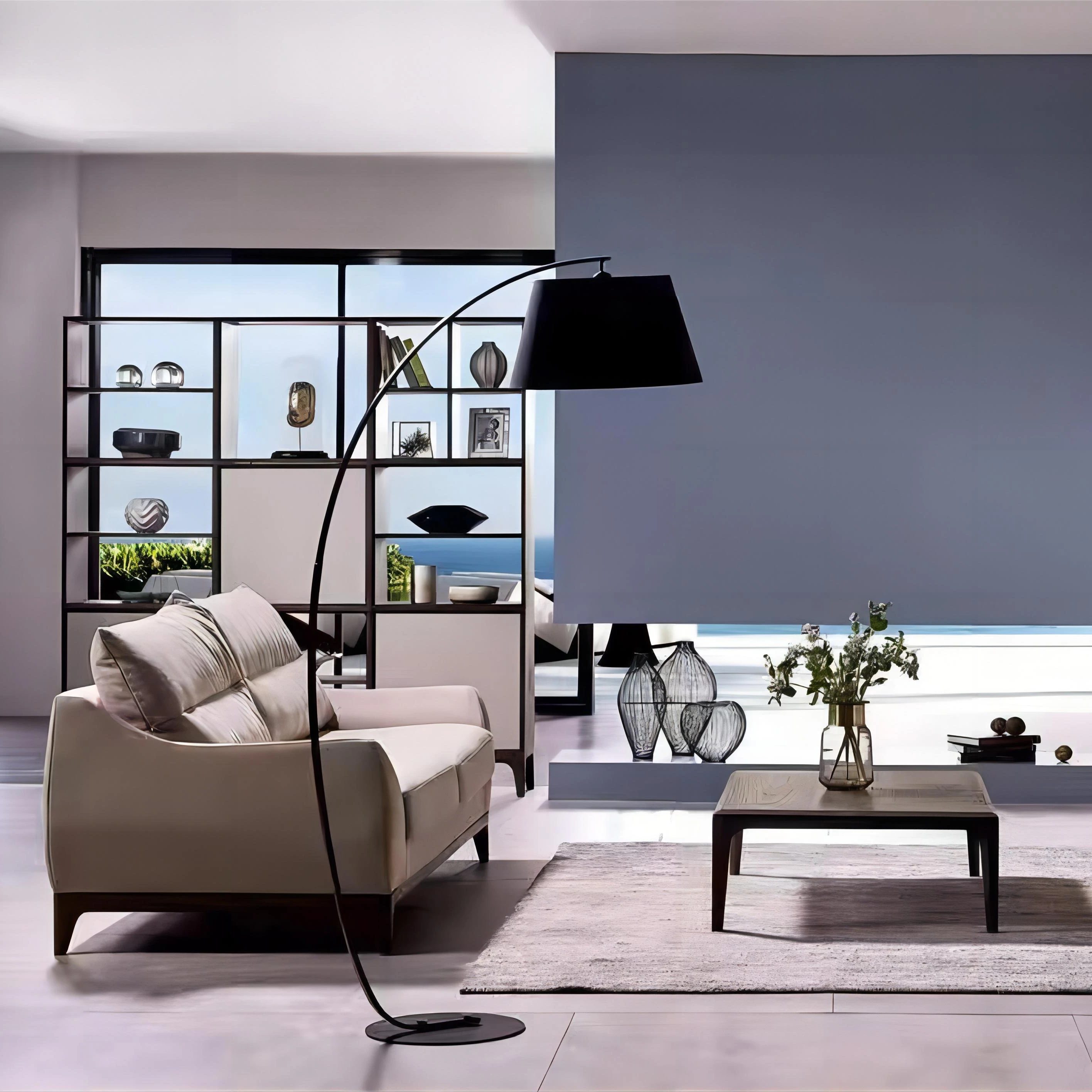 Living Room Furniture Design Leathaire fabrics 2 Seater Sofa Modern Hotel leathaire fabrics Luxury Modern Living Room Sofas