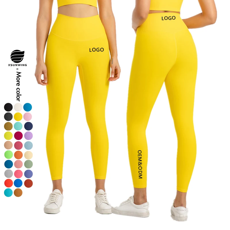 Xsunwing Custom Logo leggings women fitness leggins para mujer push up running Tights Gym leggings femininas Yoga Pants WLQ5188