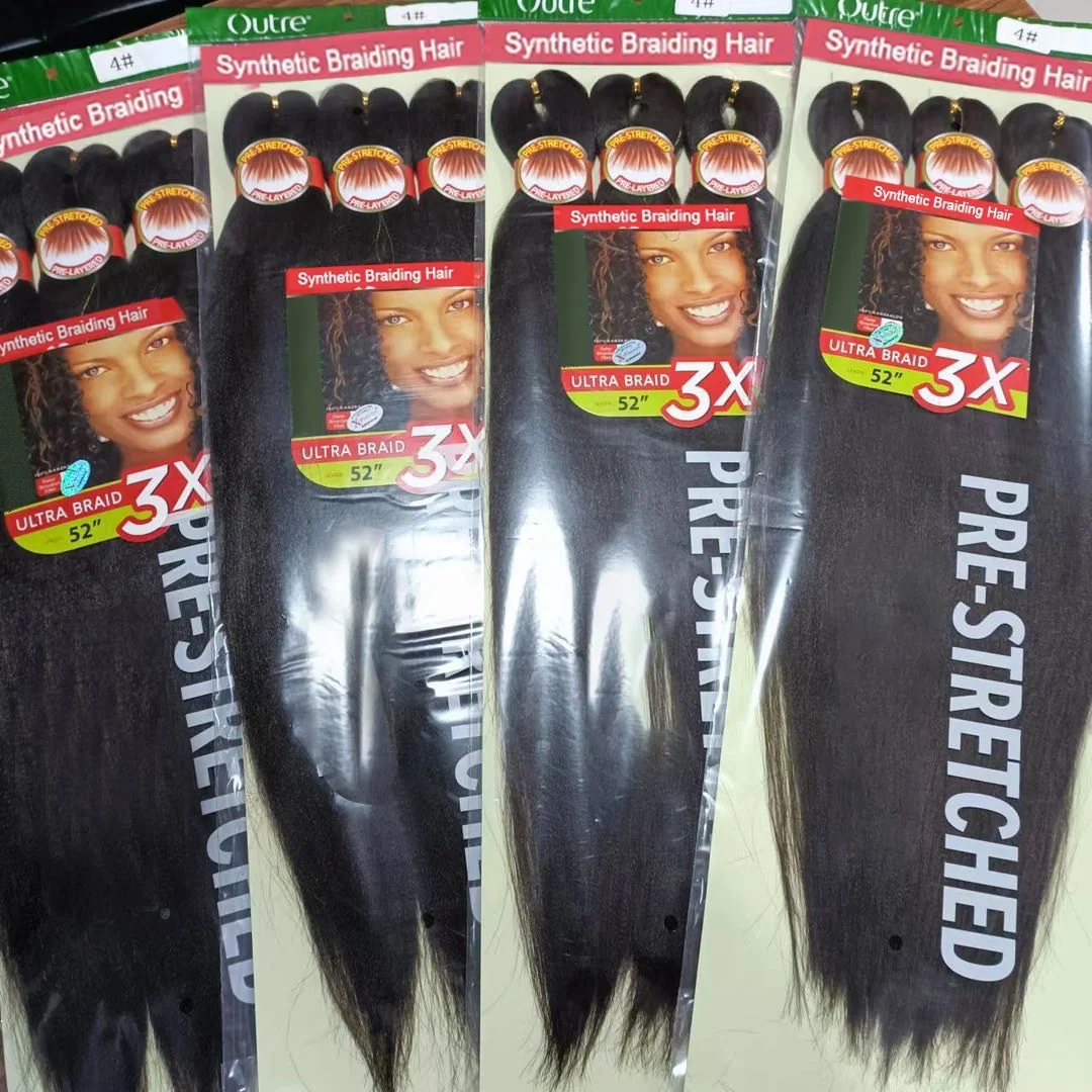 Fujia wholesale 3 pack pre stretched  braiding bundles hair wholesale hot water braids in bundles buy bulk