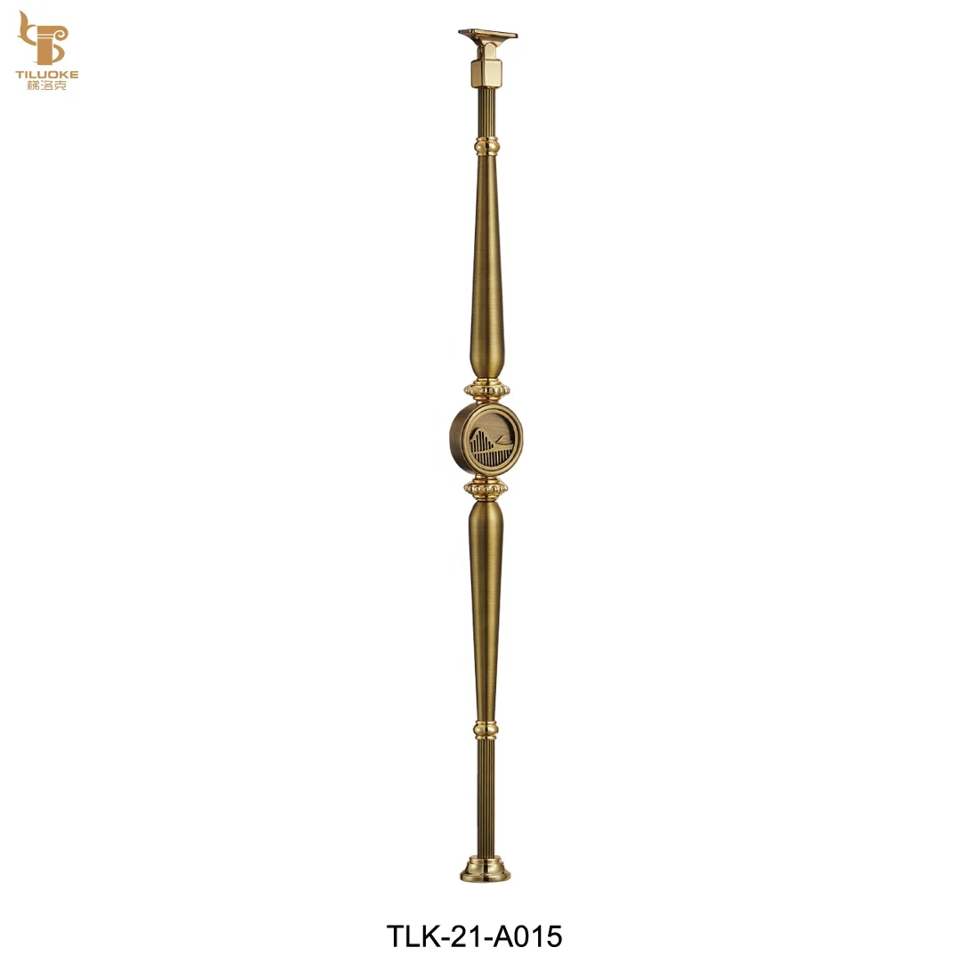 High end brass banister balcony and staircase baluster
