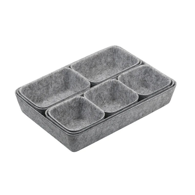 WIREKING Drawer storage organization multi-purpose jewelry box makeup storage box felt storage box