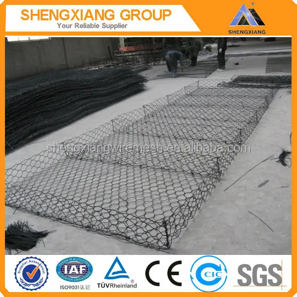 Фабрика Китая поставляет габионный матрас шестиугольная оцинкованная габионная сетка