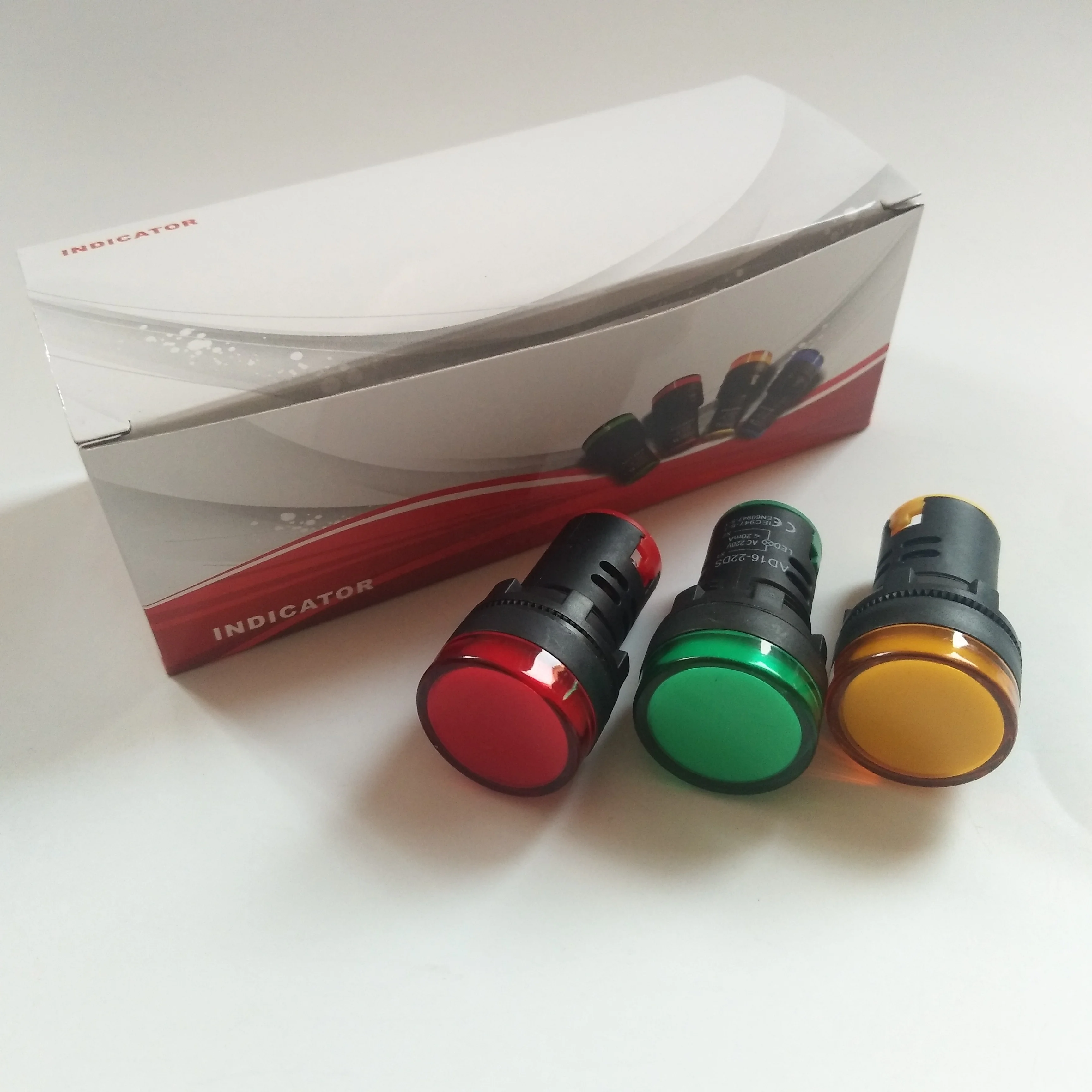  High Brightness AD16-22DS 22mm LED Chips Pilot Panel Indicator Light Lamp 380V 220V 120V 48V 24V 12V AC/DC