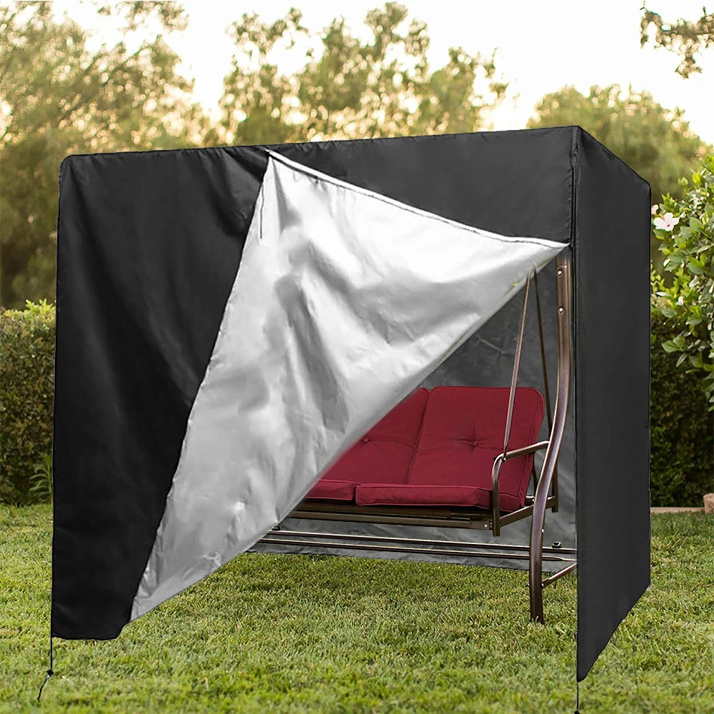 Garden Swing Chair Outdoor furniture Cover Patio Swing Chair Waterproof Outdoor 3 Seater Swing Set Hammock for Courtyard Seat