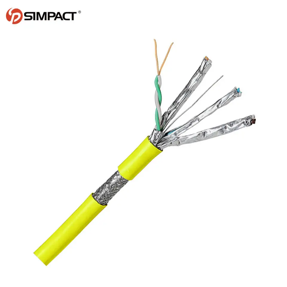 Simpact Custom High Quality Pvc/Pe/Lszh/Cmp/Cmr Jacket Sftp Cat 8 Cable Roll 305M Box Lan Cable Cat 8