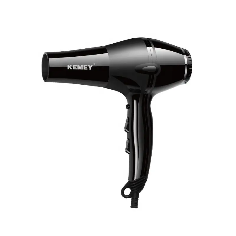 Wind With Cold Shot Button Black Hair Dryer Kemey Km-9835 Professional 1300w Powerful Fashion Multifunctional Quiet Hair Dryer