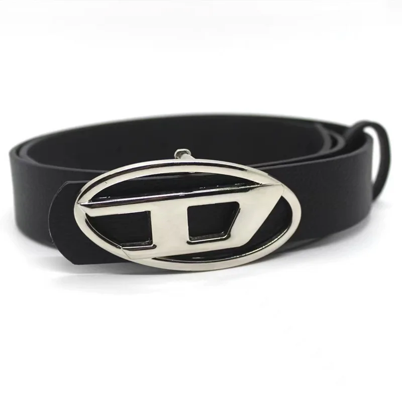 Retro D buckle PU Leather Belt Factory Designer Brand with round Pin D letter Buckle Luxury Thin Vintage Ladies Style