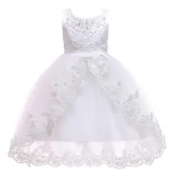 kids ball gowns embroidery lace flower girls party dresses top grade wedding 2019 latest dresses for kids
