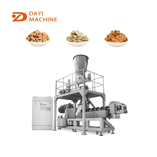 Automatic Textured Soya Chunk Nugget making Extruder Machine Soya Meat Processing Machine
