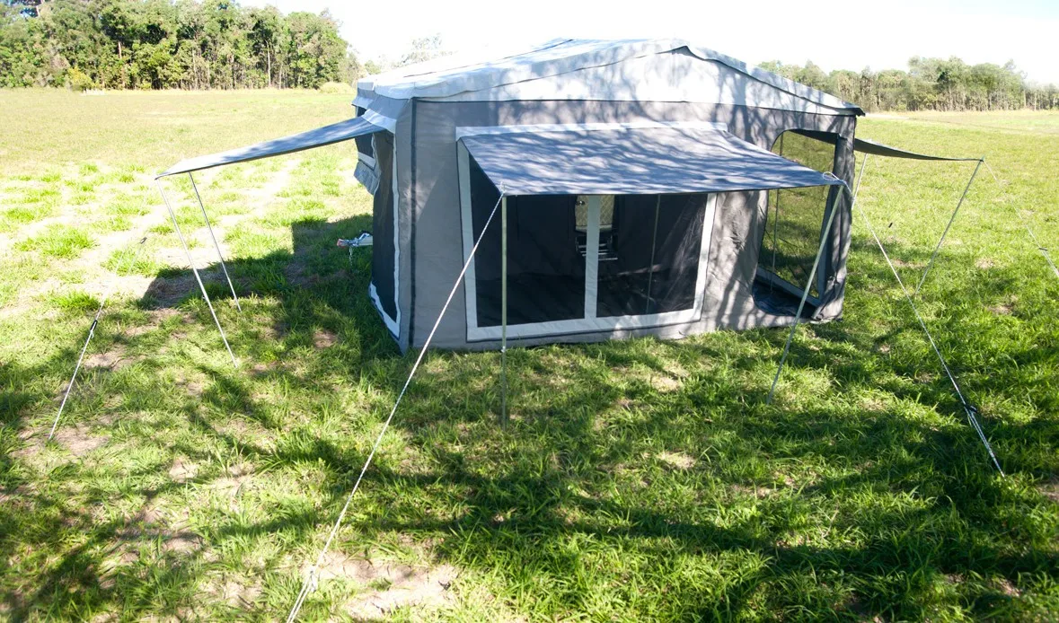 lockable sliding kitchen off road folding caravan trailer