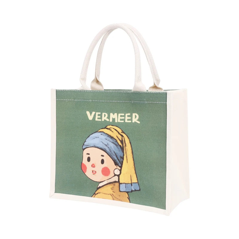 Heavy Duty Expandable Folding Tote Bag Reusable Grocery Shopping Bag CARTOON Gifts Customized Picture Jute Gift Bags