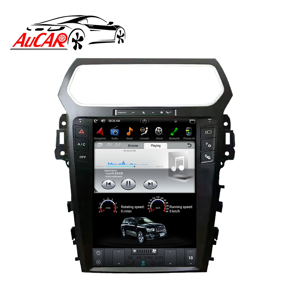  Автомагнитола AuCAR PX6 вертикальная 12 1 дюйма Android 9 0 для Ford Explorer 2011-19 стерео видео аудио GPS мультимедийный плеер головное