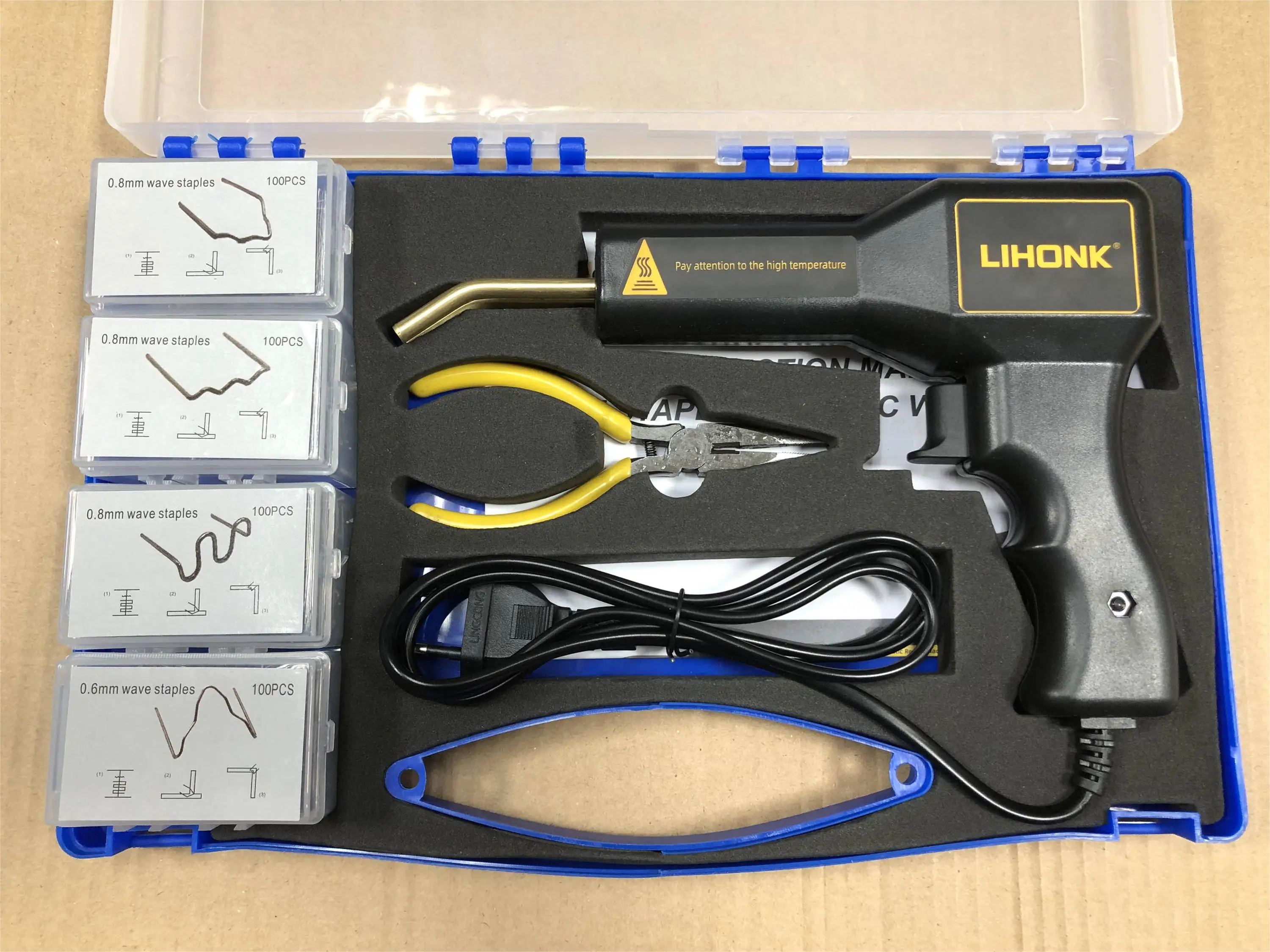 RTS 70W Car Hopper Garage Tool Soldering with Welding Wave Nails Electric Spot Welder Hot Stapler Plastic Welding Gun