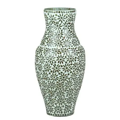 Vietnam handmade decorative floor mother of pearl luxury flower vase for home decor