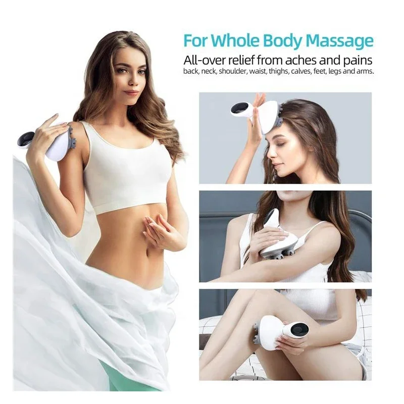 2024 Electric Heat Massage Scalp Comb Massager Portable Handheld Vibrating Head Massager for Hair Deep Clean Growth