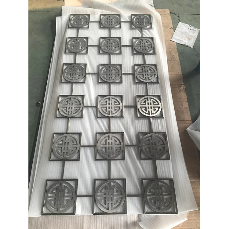 Indoor Hotel Restaurant SS Ceiling Mount Hanging Luxury Decorative Steel Pipe Partition Design