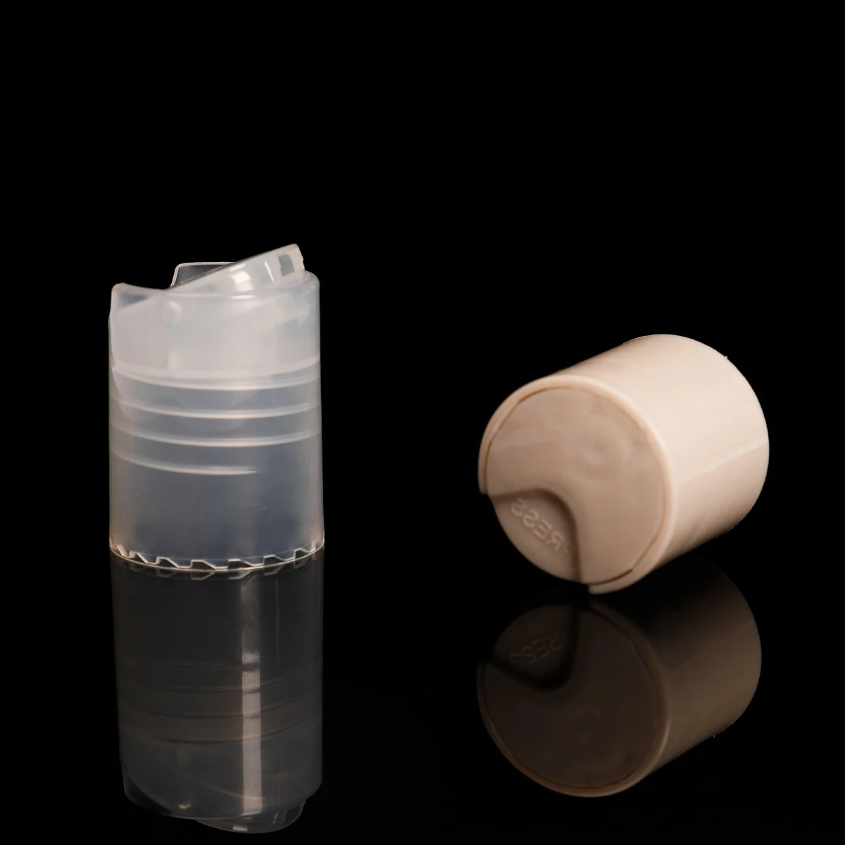 Custom Wholesale Factory Manufacturer Aluminum Plastic Disc Top Cap,24mm Press Cap,plastic press cap 28mm