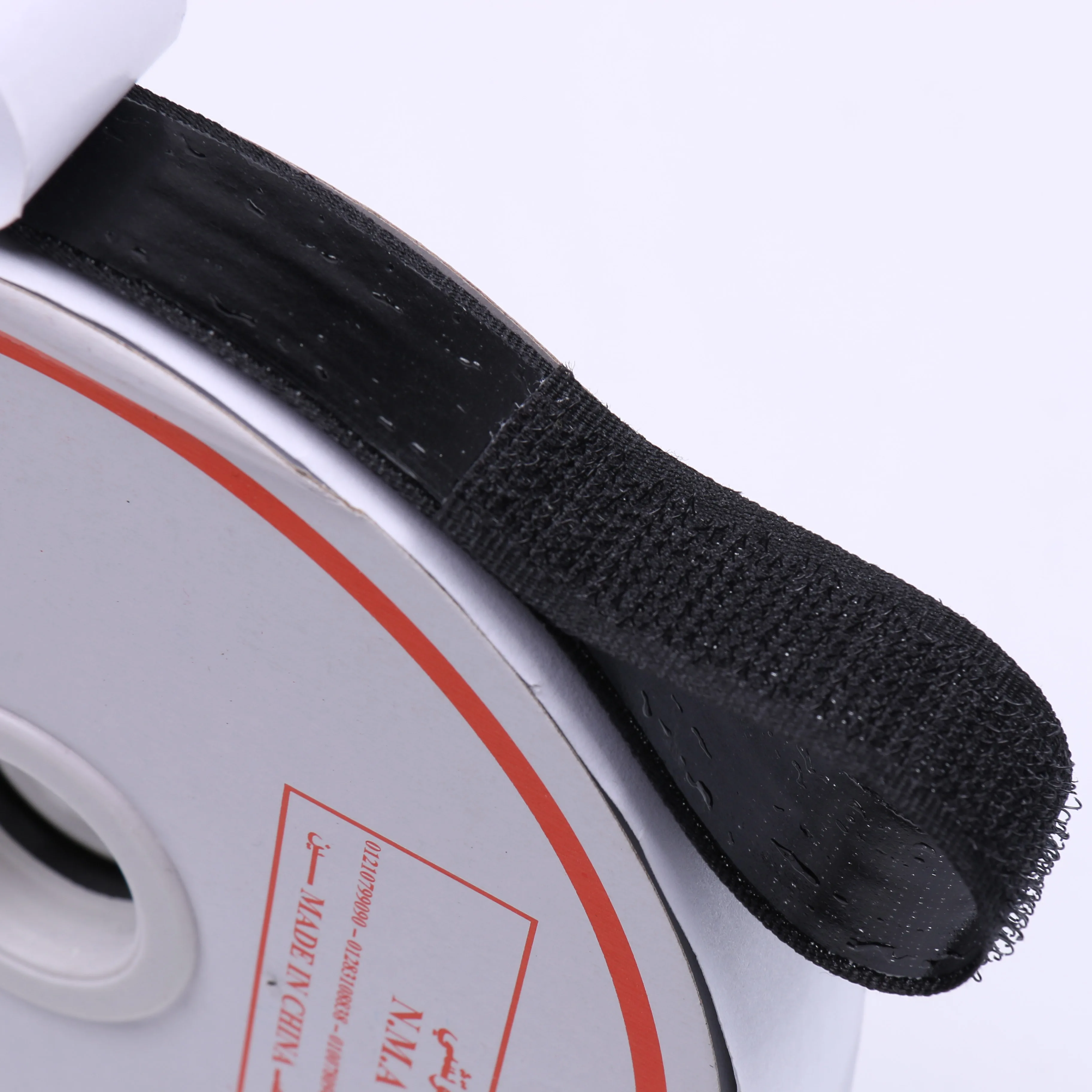 25mm Black White Adhesive Hook And Loop Back Glue Magic Tape Points