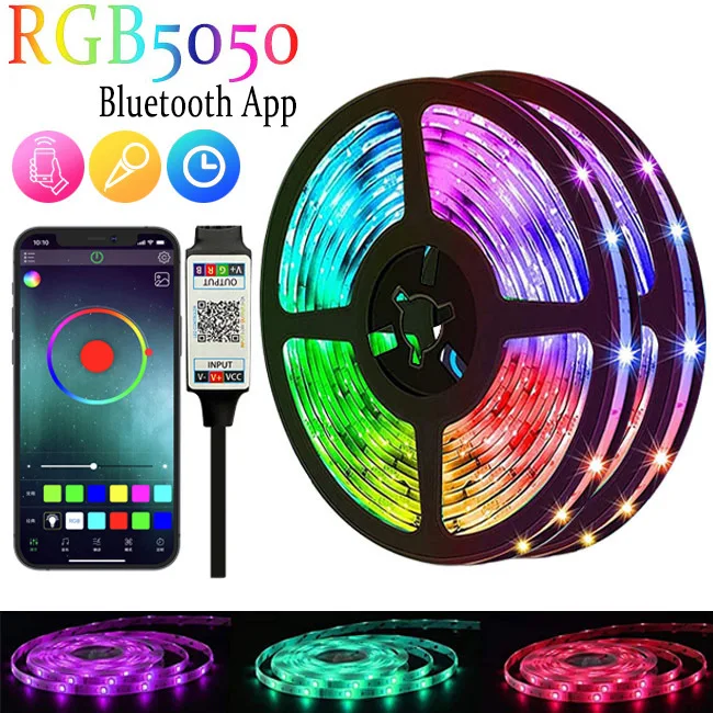 5M Party Decoration Outdoor APP Control Color Changing Smart USB Dream Color LED String Festive Ambient Lights Christmas Light