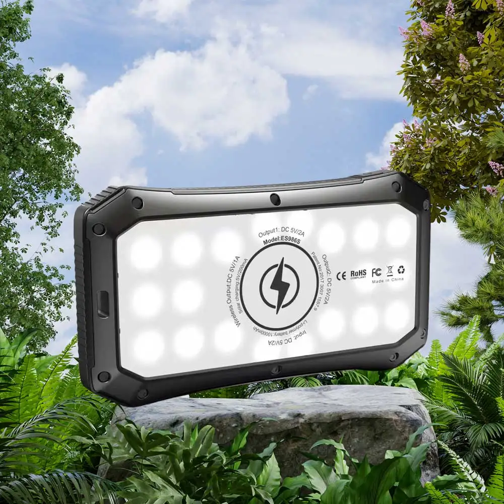 OSWELL Top Sell New Style Ipx6 Waterproof 20000mah Wireless Solar Charging Power Bank For Cell Portable Solar Power Bank