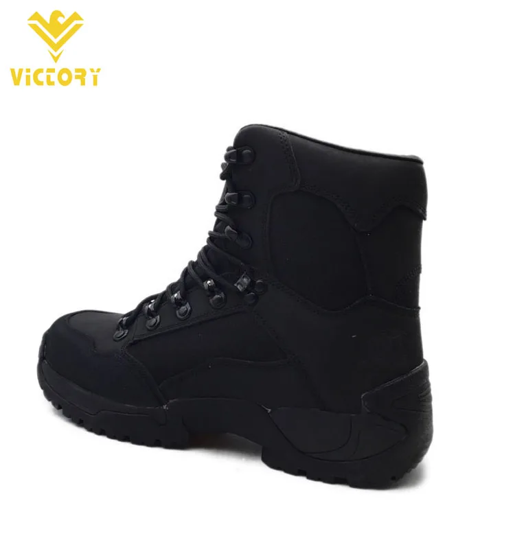 China Anti slip mens black knight dubai security hiking boots for men