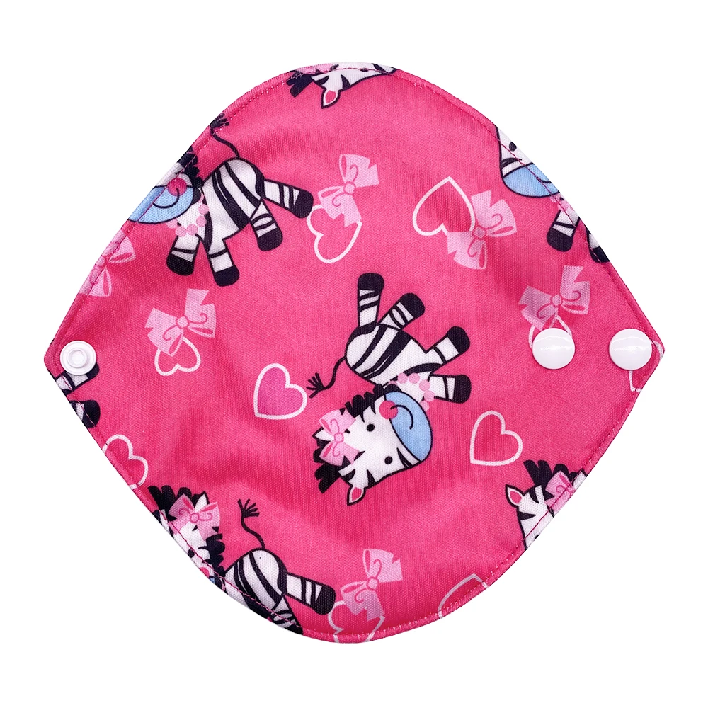
Available different prints washable and reusable super absorbent 18*18cm sanitary pad for women 