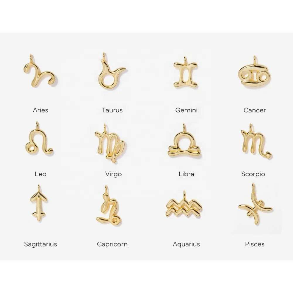 Fashionable Simple Style Horoscope Pendant Stainless Steel Necklace Zodiac Jewelry Birthday Gifts for Women