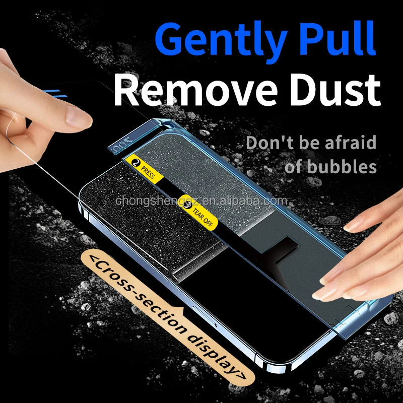 For iPhone 13 14 Pro max tempered glass installation frame iphone film easy install privacy screen protector installation kit